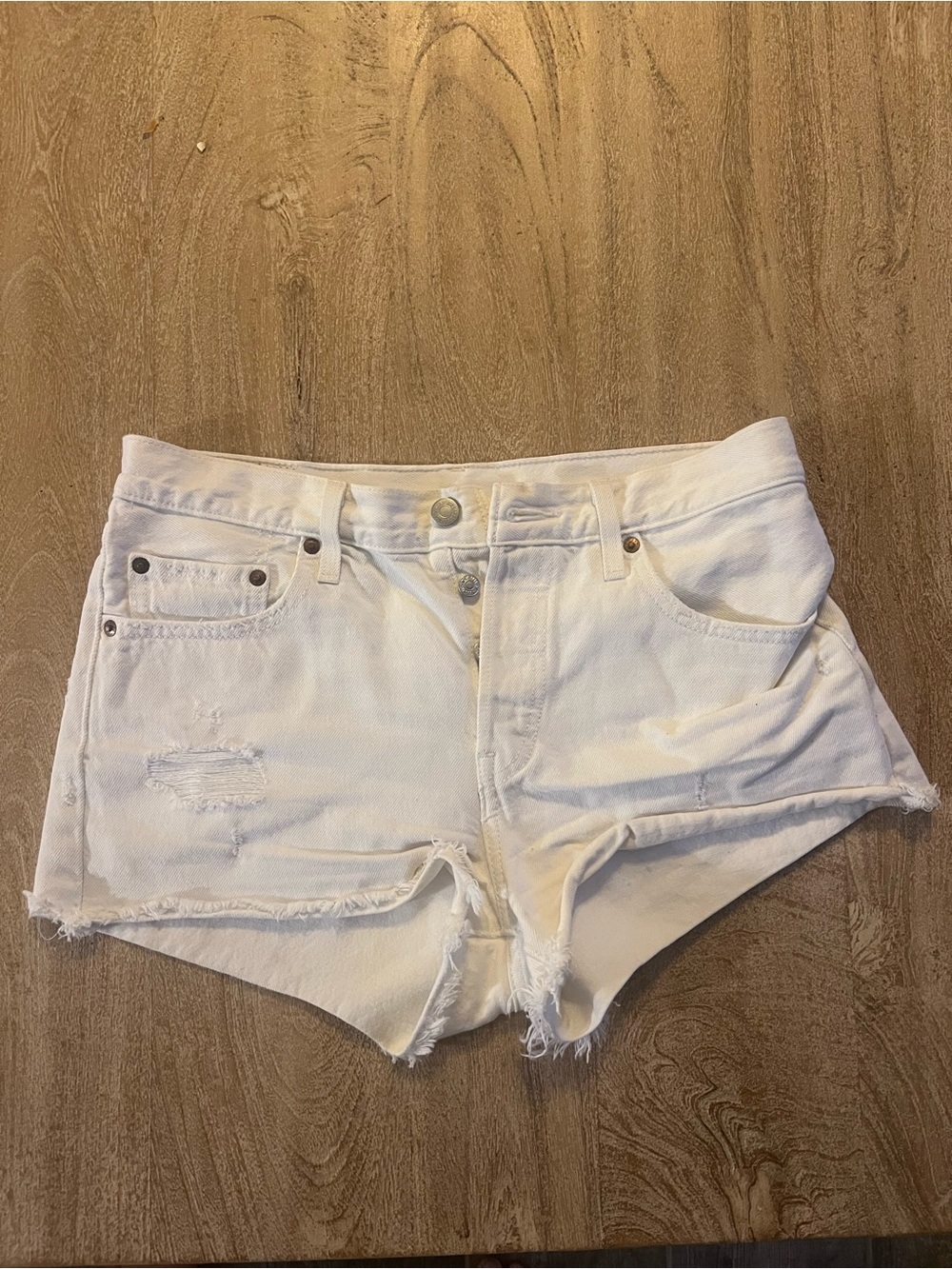 Levi’s Women’s White Denim Shorts